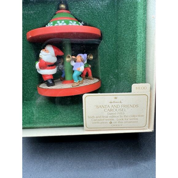 New Hallmark Keepsake 1983 Santa And Friends Carousel Ornament Original Box 29D - Picture 2 of 8